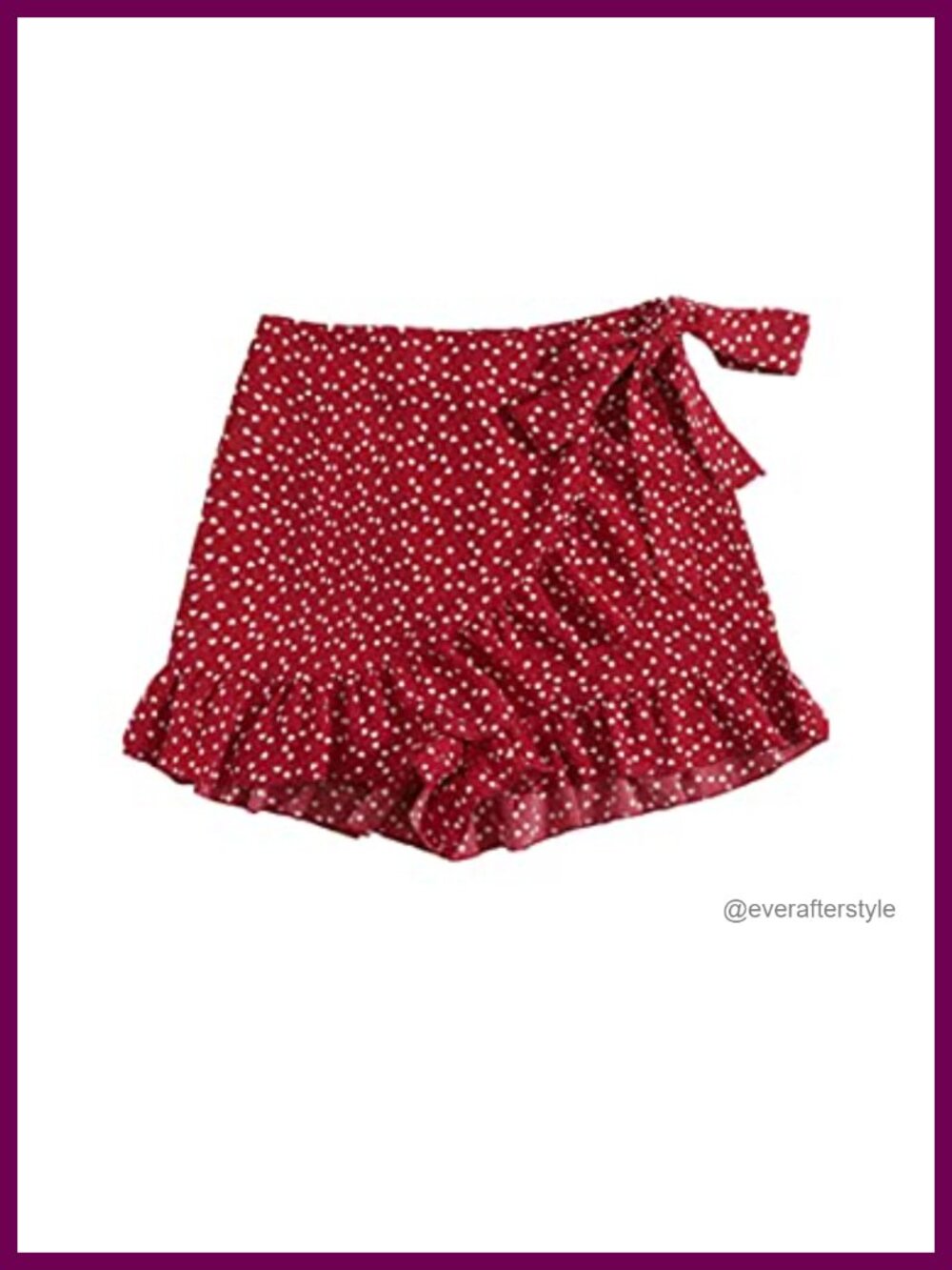 High Waisted Floral Wrap Mini Skort with Ruffle Hem